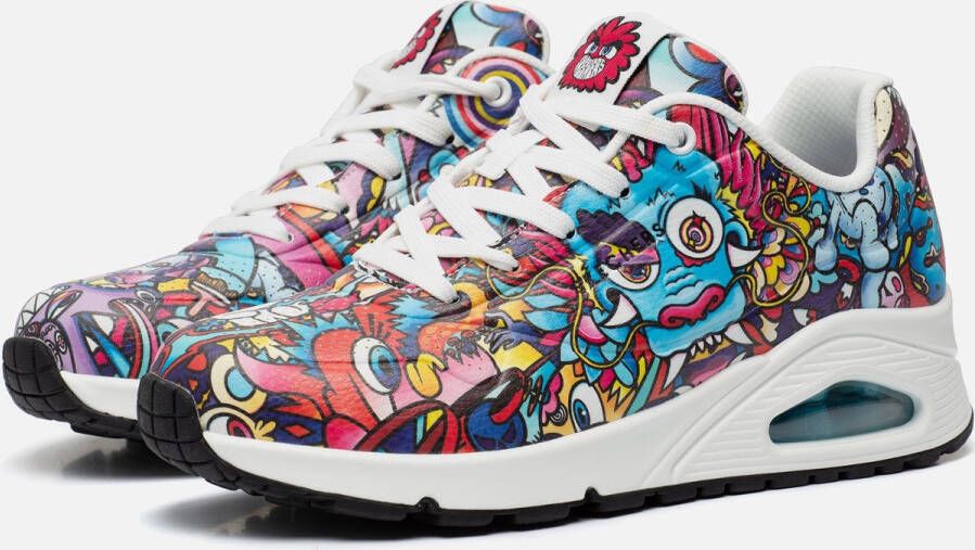 Skechers Uno Color Doodle 183500-MLT Mannen Veelkleurig Sneakers - Foto 1