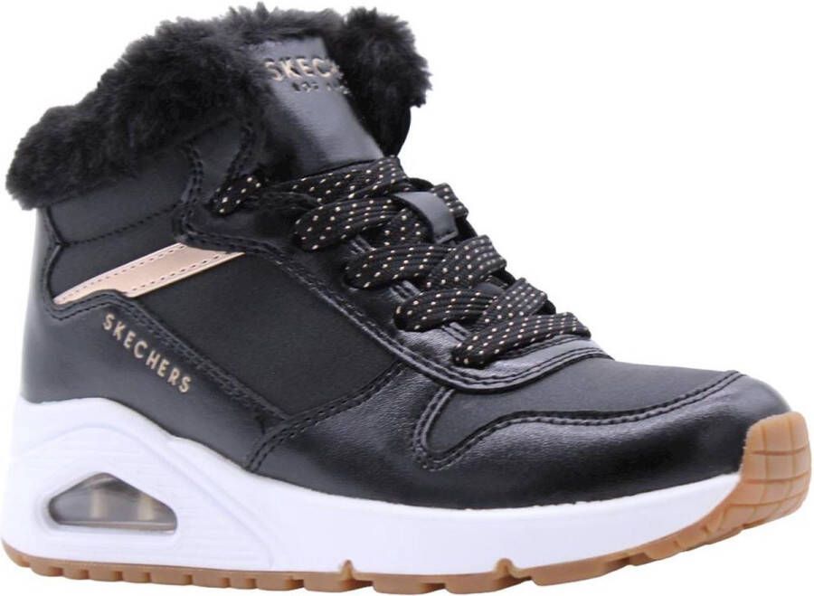 Skechers Uno Cozy On Air Meisjes Sneakers Black Rose Gold