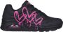 Skechers Sneakers UNO DRIPPING IN LOVE met hart-graffiti-print vrijetijdsschoen lage schoen veterschoen - Thumbnail 5