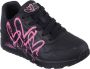 Skechers Sneakers UNO DRIPPING IN LOVE met hart-graffiti-print vrijetijdsschoen lage schoen veterschoen - Thumbnail 1