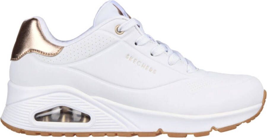 Skechers Sneakers Uno vrijetijdsschoen halfschoen veterschoen met metallic-inzet