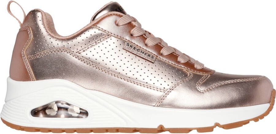 Skechers -Dames -Sneaker- Uno-Metallixs- Rosegold-177109 RSGD