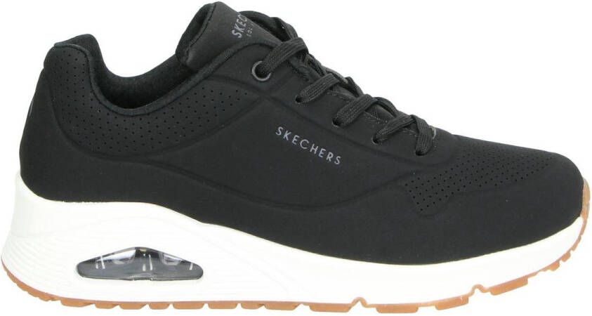 Skechers Sneakers met sleehak Uno Stand on Air met fijne perforatie vrijetijdsschoen halfhoge schoen veterschoen