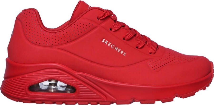 Skechers Sneakers met sleehak UNO STAND ON AIR zacht gepolsterde binnenzool vrijetijdsschoen lage schoen veterschoen