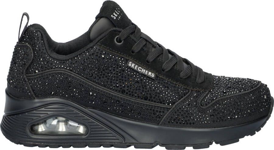 Skechers Uno Disco Rave dames sneaker Zwart