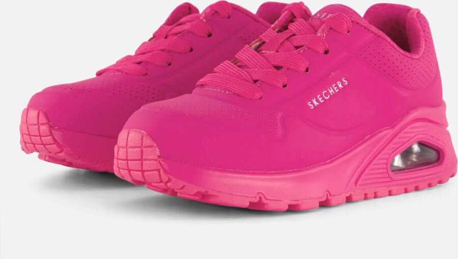 Skechers Uno Gen1 Neon Glow Meisjes Sneakers Roze