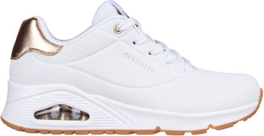 Skechers Sneakers Uno vrijetijdsschoen halfschoen veterschoen met metallic-inzet