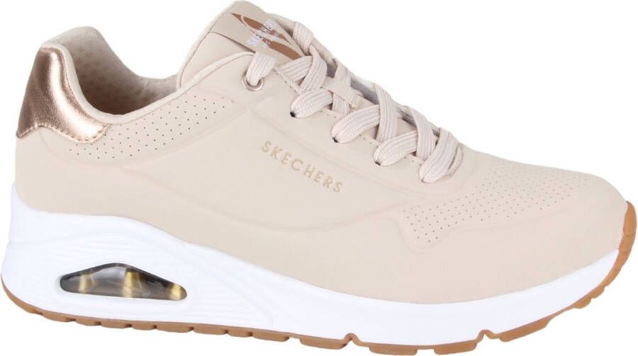 Skechers Uno Golden Air Dames Sneakers 177094 NAT Lichtbeige Goud - Foto 2