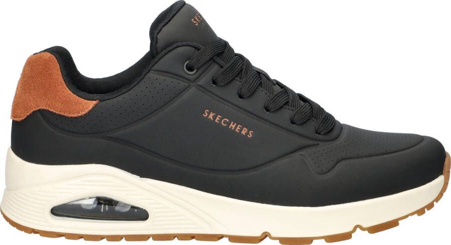 Skechers Air-Cooled Memory Foam Jogging Sneaker Black Heren