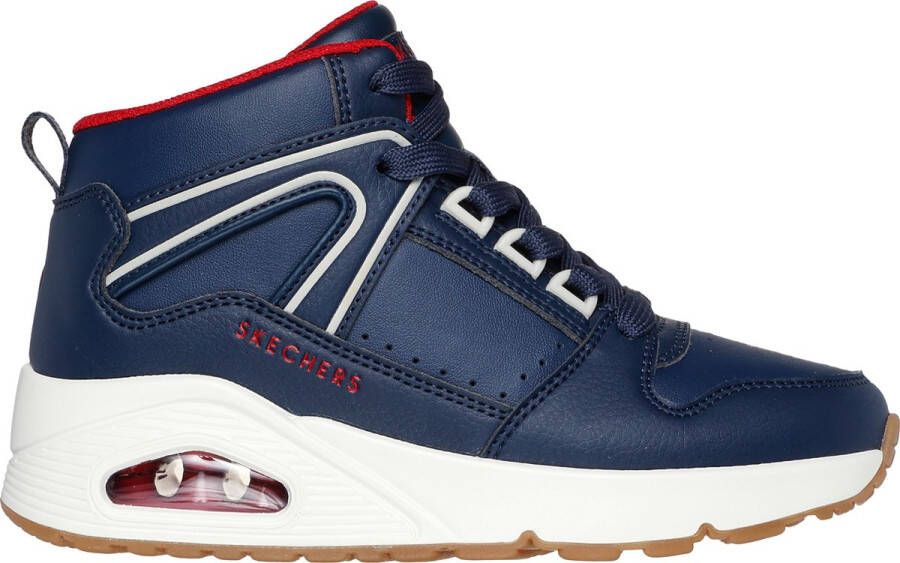 Skechers Uno Jongens Sneakers Donkerblauw Rood