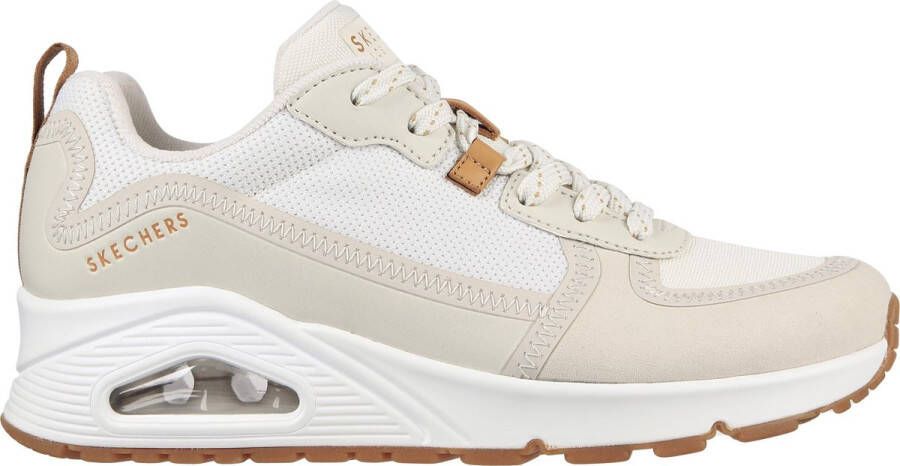 Skechers Beige Layover Sneaker met Cognac Accents Multicolor Dames