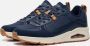 Skechers Uno Layover Sneakers blauw Textiel Heren - Thumbnail 1