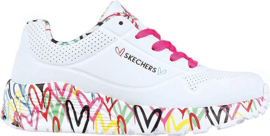 Skechers Uno Lite Lovey Luv Meisjes Sneakers White