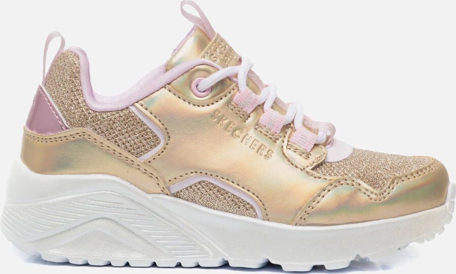 Skechers Uno Lite Metallic Pops Meisjes Sneakers Gold