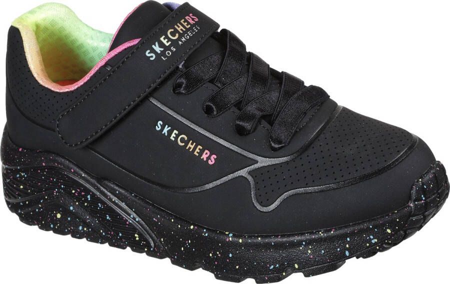 Skechers Uno Lite Rainbow Specks meisjes sneakers Zwart Extra comfort Memory Foam