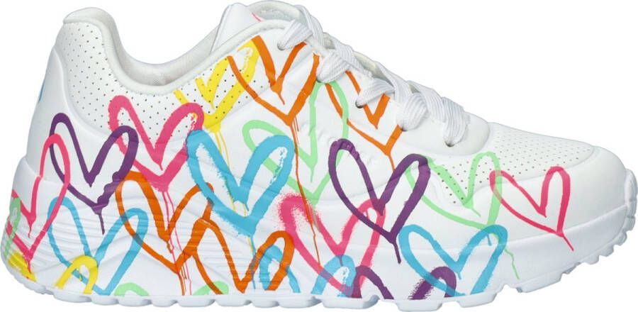 Skechers Uno Lite Spread The Love Meisjes Sneakers Wit Mutlicolour