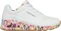 Skechers Sneakers met sleehak UNO-LOVING LOVE vrijetijdsschoen lage schoen veterschoen met coole graffiti-print - Thumbnail 1