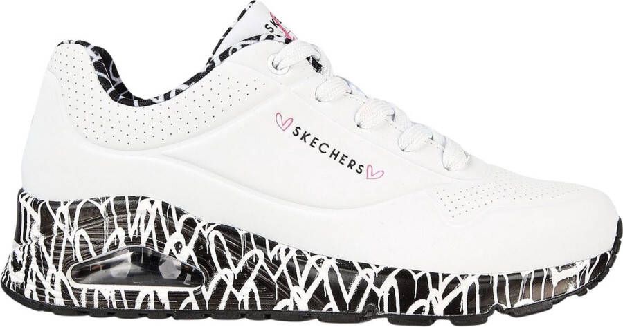 Skechers Sneakers UNO LOVING LOVE met luchtkamerzool vrijetijdsschoen halfhoge schoen veterschoen