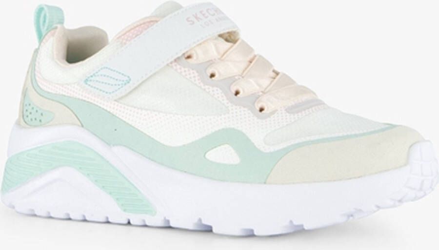 Skechers Uno meisjes sneakers wit mintgroen Extra comfort Memory Foam