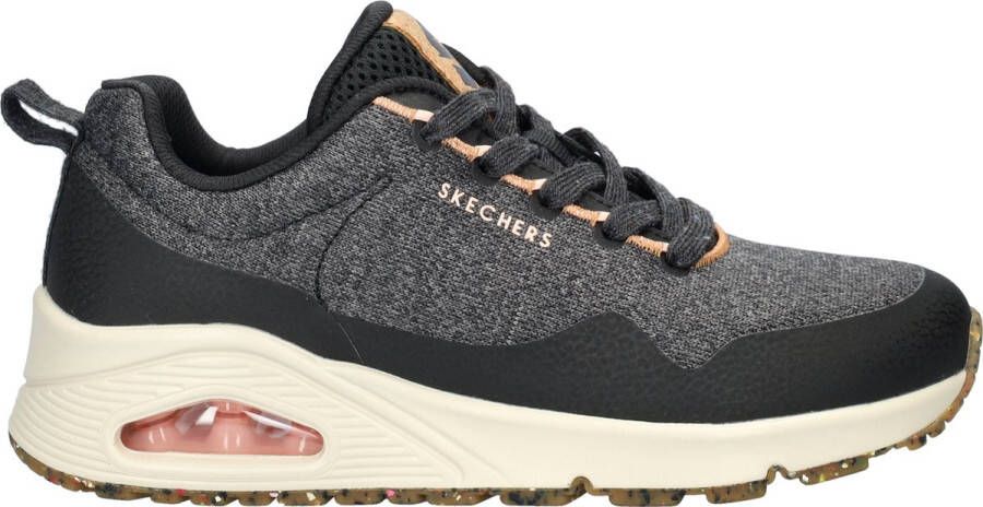 Skechers Uno Pla-Knit Sneakers Laag zwart