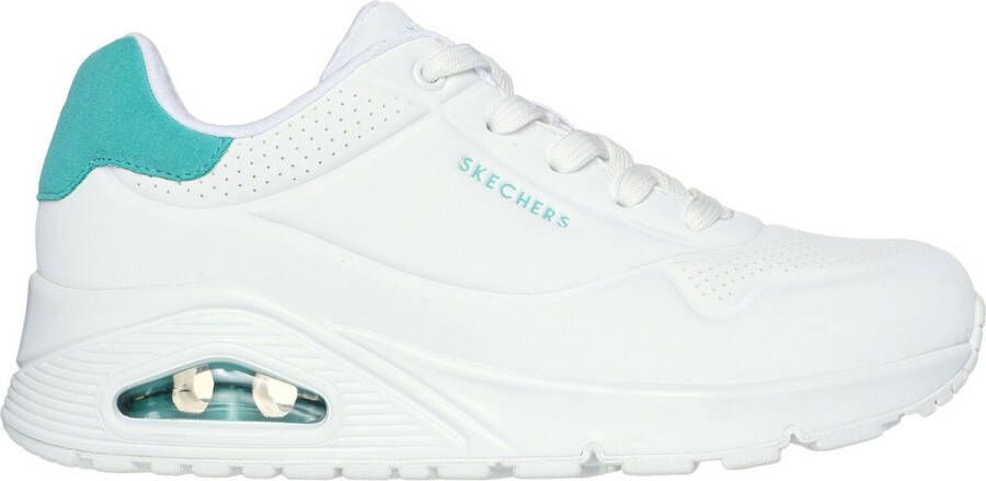 Skechers Uno Pop Back Dames Sneakers Wit;Mintgroen