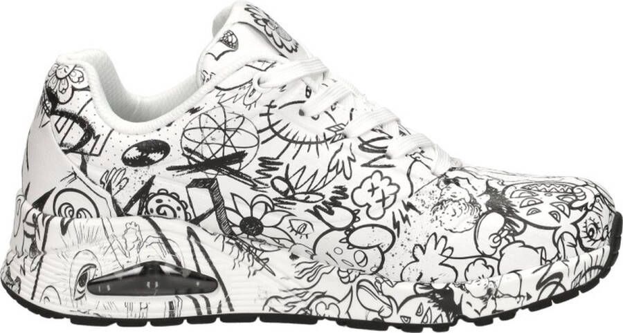 Skechers Uno Process Sketch Sneakers wit Dames