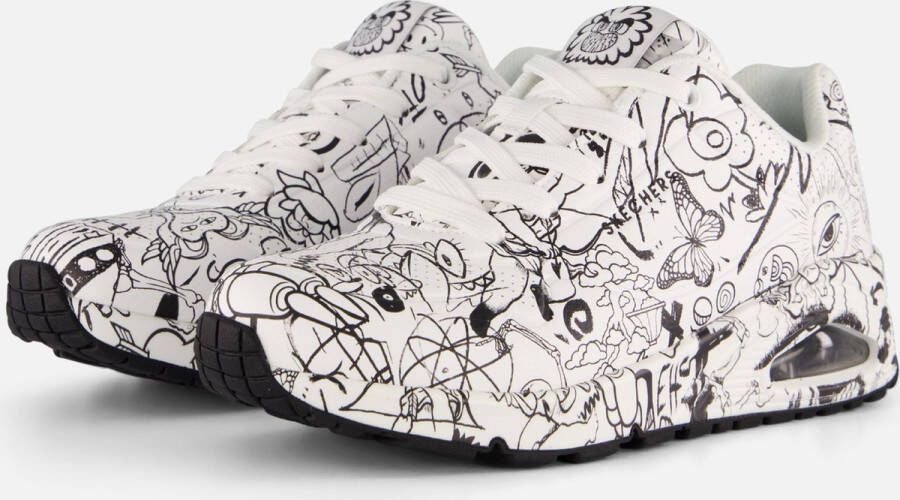 Skechers Uno Process Sketch Sneakers wit Dames - Foto 1