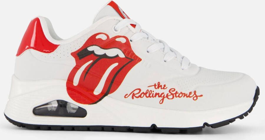 Skechers Sneakers UNO ROLLING STONES met zijprint vrijetijdsschoen halfhoge schoen veterschoen