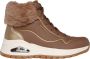 Skechers Uno Rugged Fall Shimmer Dames Laarzen Taupe Goud - Thumbnail 1