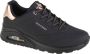 Skechers Uno Shimmer Away 155196 BBK Vrouwen Zwart Sneakers - Thumbnail 12