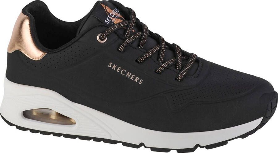 Skechers Uno-Shimmer Away 155196-BLK Vrouwen Zwart Sneakers