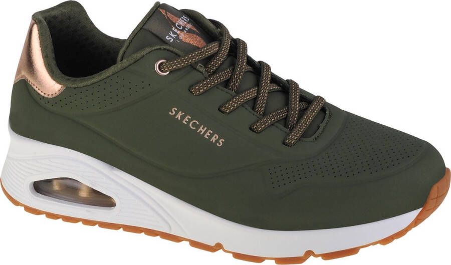 Skechers Uno-Shimmer Away 155196-OLV Vrouwen Groen Sneakers