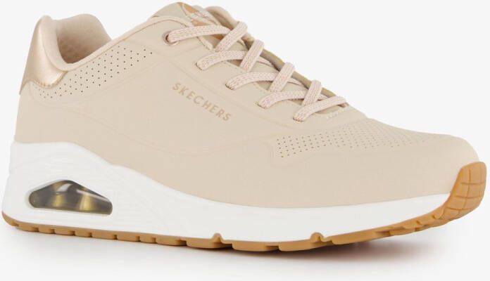 Skechers Uno-Shimmer Away dames sneakers beige