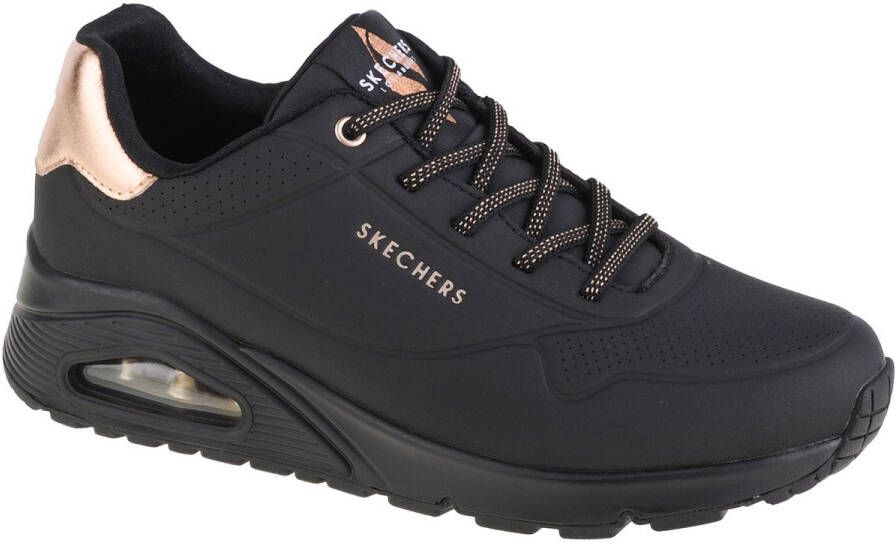 Skechers Uno-Shimmer Away Vrouwen Zwart Sneakers