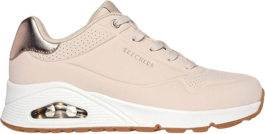 Skechers Sneakers Uno vrijetijdsschoen lage schoen veterschoen met metallic-inzet