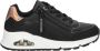 Skechers Uno Gen1 Zip And Stride Meisjes Sneakers Zwart;Ros�goud - Thumbnail 10