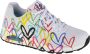 Skechers Sneakers met sleehak UNO-SPREAD THE LOVE met opvallende graffiti-print vrijetijdsschoen halfhoge schoen veterschoen - Thumbnail 1