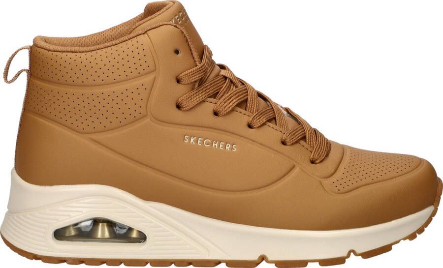 Skechers Sneakers Uno wedge sneaker high top sneaker veterschoen met luchtkussen wedge hak