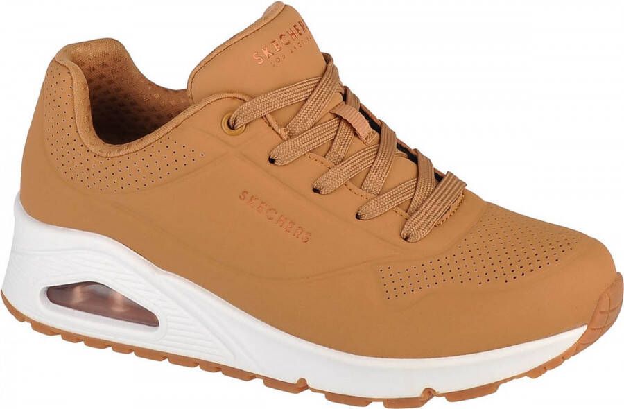 Skechers Uno Stand on Air 73690 TAN Vrouwen Bruin Sneakers