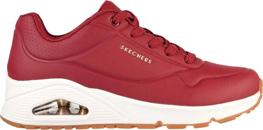 Skechers Uno Stand On Air Dames Sneakers Burgundy