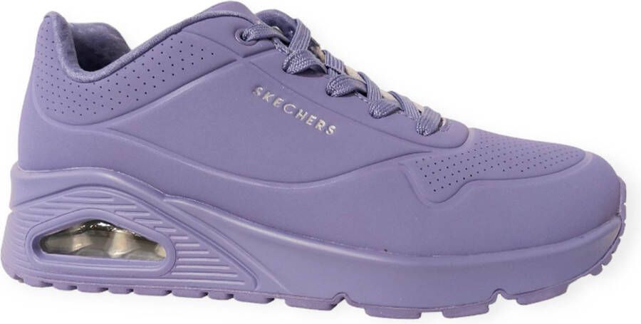 Skechers Sneakers met sleehak Uno Stand on Air met fijne perforatie vrijetijdsschoen halfhoge schoen veterschoen