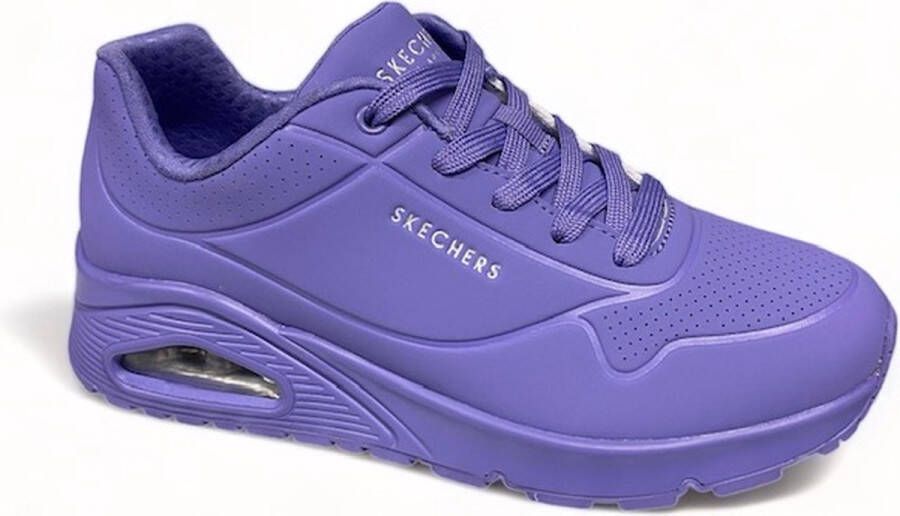 Skechers Sneakers met sleehak Uno Stand on Air met fijne perforatie vrijetijdsschoen lage schoen veterschoen