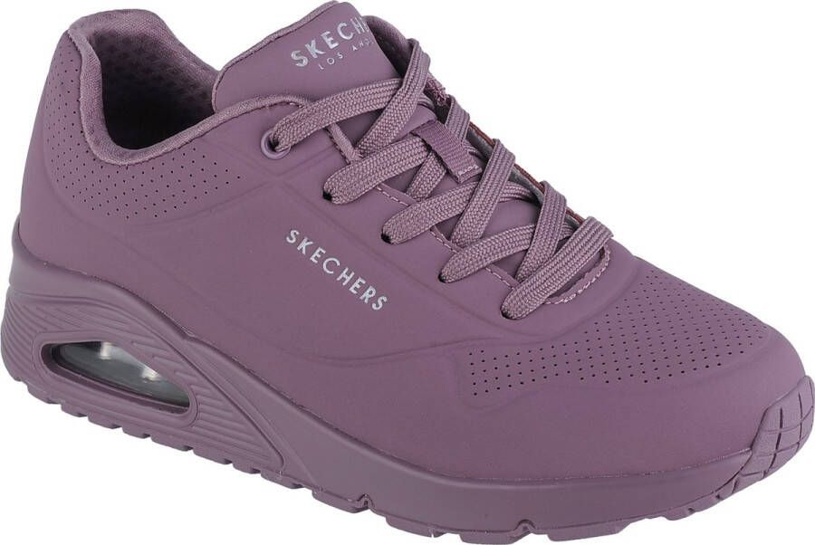 Skechers Sneakers met sleehak Uno Stand on Air met fijne perforatie vrijetijdsschoen halfhoge schoen veterschoen