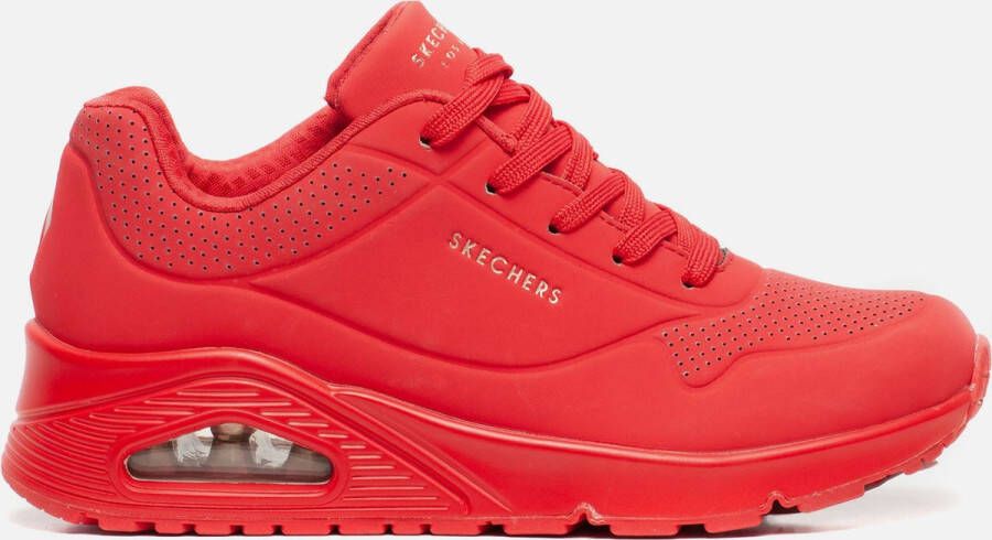 Skechers Sneakers met sleehak UNO STAND ON AIR zacht gepolsterde binnenzool vrijetijdsschoen halsschoen veterschoen