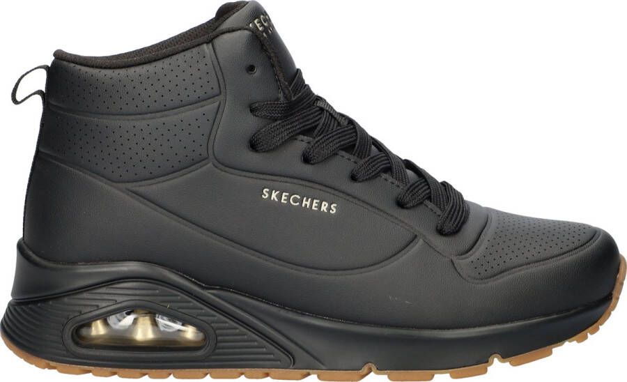 Skechers Uno Stand On Air High Black Wandelsneakers Dames