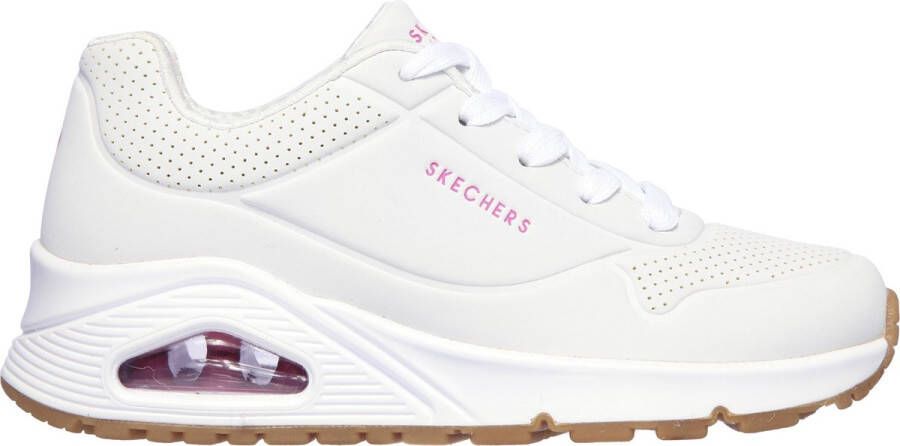 Skechers Uno Stand On Air Meisjes Sneakers White Hot Pink