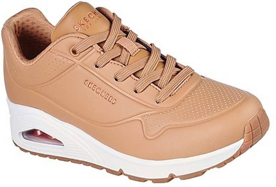 Skechers Air Stand Sneaker Comfortabel Cognac Brown Dames