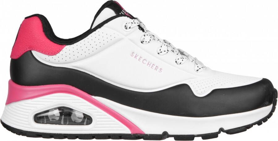 Skechers Uno Stand on Air wit zwart sneakers dames (155593 WNPK)