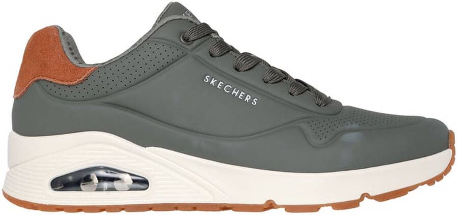 Skechers Uno Suited On Air Heren Sneakers Olijfgroen