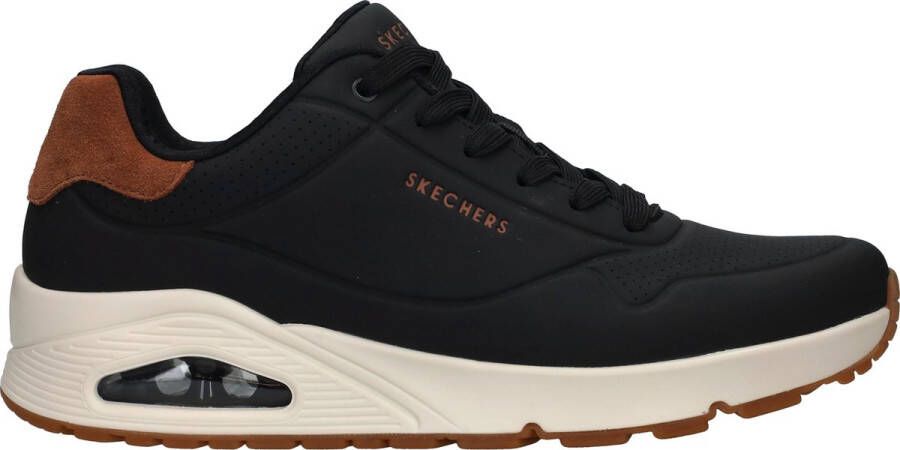 Skechers Air-Cooled Memory Foam Jogging Sneaker Black Heren